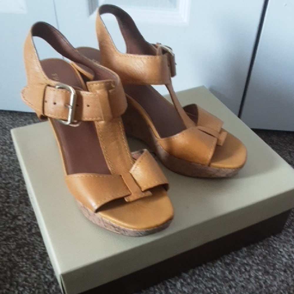 Women's Mustard Colored Leather Sandals